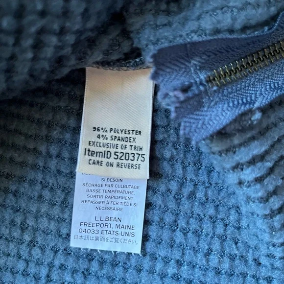 Women’s L.L. Bean teal pull over waffle weave long sleeve shirt top. Size medium - Picture 8 of 15